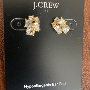 J. Crew Crystal Cluster Earrings